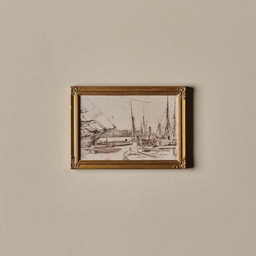 Esquisse portuaire (12" x 9")