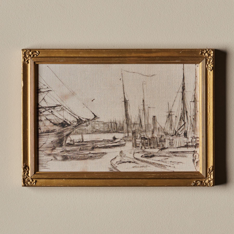 Esquisse portuaire (12" x 9")