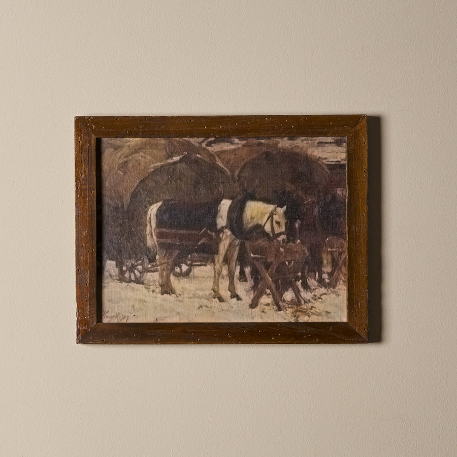 Chevaux hivernaux (17" x 13")