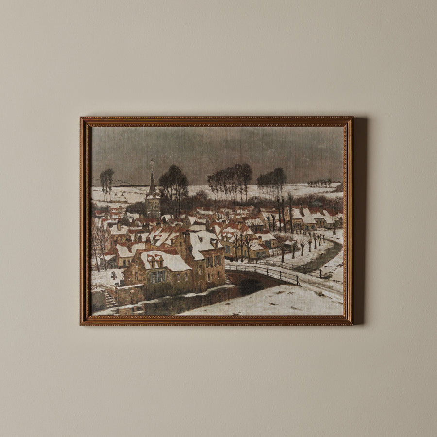 Village sous la Neige (17" X 13")