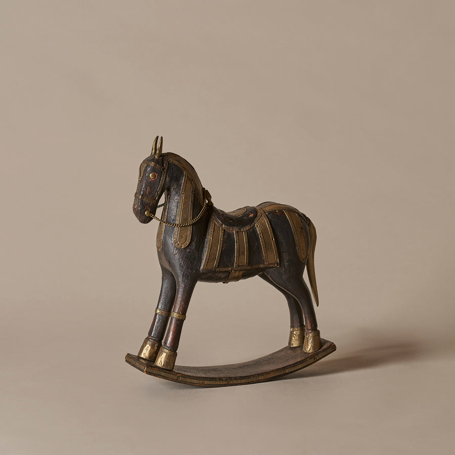 Cheval à bascule Marwari antique