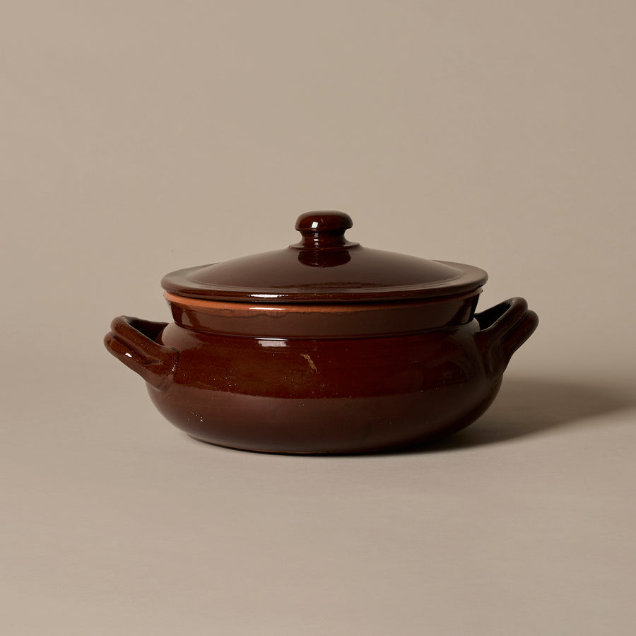 Casserole vintage en grès émaillé