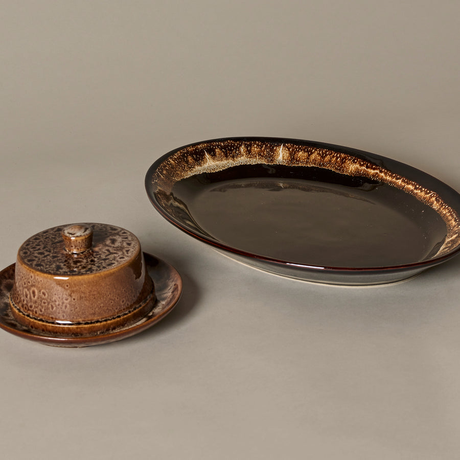 Duo beurrier Beauceware & assiette de service Pfaltzgraff