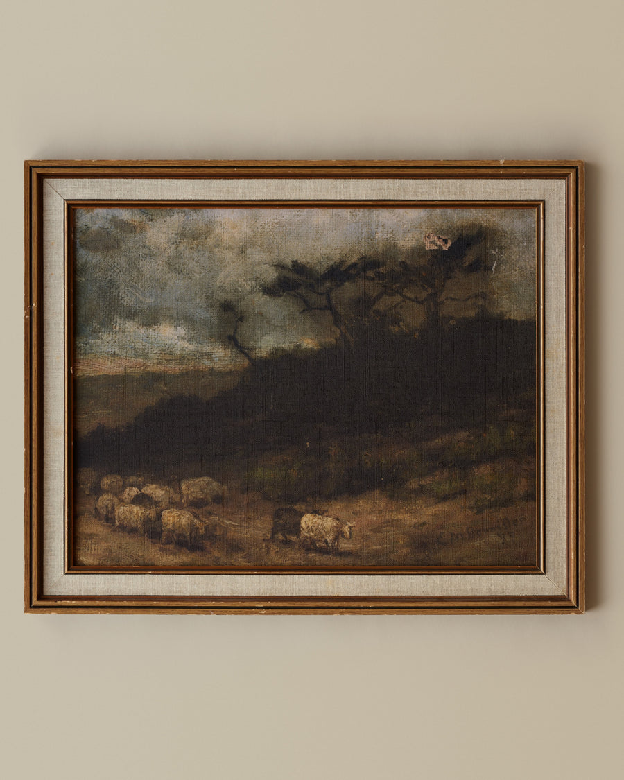 Sombre paysage - Vintage Cadre